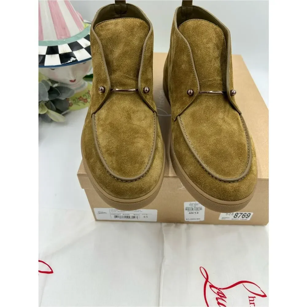 Men's Christian Louboutin CHAMBELISS suede boots size 45/12 US made in Italy
